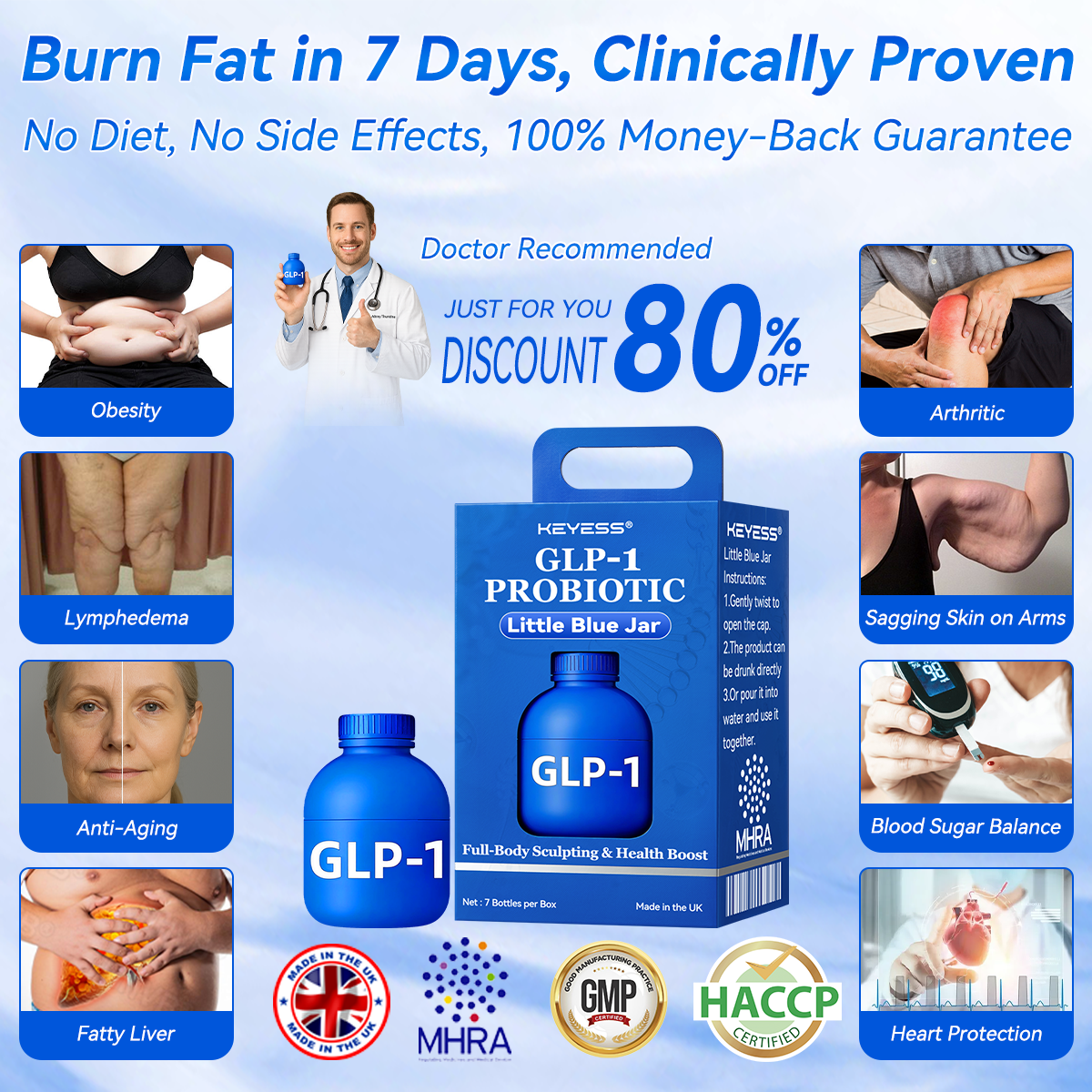 𝑲𝒆𝒚𝒆𝒔𝒔®💎𝑮𝑳𝑷-1 𝑷𝒓𝒐𝒃𝒊𝒐𝒕𝒊𝒄 𝑭𝒖𝒍𝒍-𝑩𝒐𝒅𝒚 𝑺𝒄𝒖𝒍𝒑𝒕𝒊𝒏𝒈 & 𝑯𝒆𝒂𝒍𝒕𝒉 𝑩𝒐𝒐𝒔𝒕 𝑳𝒊𝒕𝒕𝒍𝒆 𝑩𝒍𝒖𝒆 𝑱𝒂𝒓